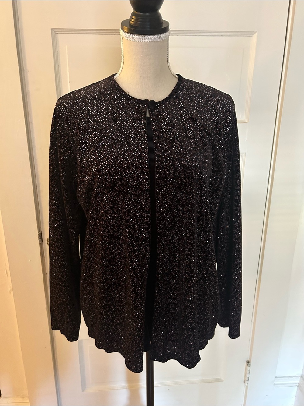 Women's Black Sparkle Top